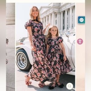 Ivy City Co Mini Melody dress in Midnight Rose